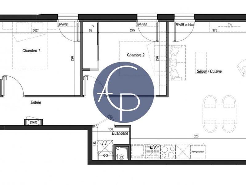 Appartement - 63 m² - 3 pièces