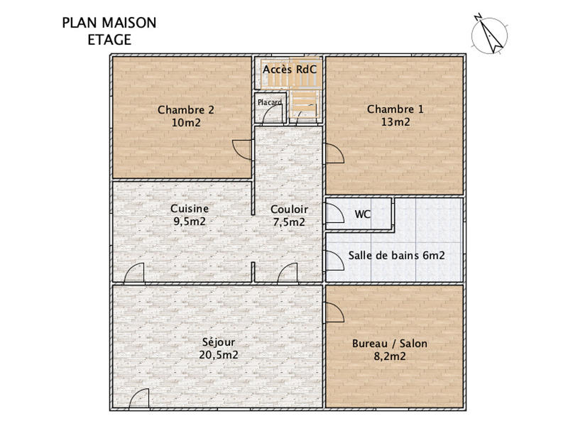 Maison - 100 m² - 6 pièces