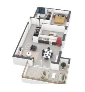 Appartement - 70 m² - 3 pièces