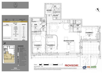 Appartement - 95 m² - 4 pièces