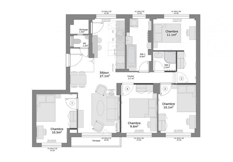 Appartement - 85 m²