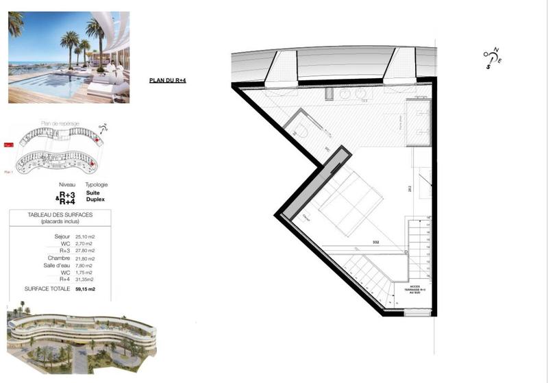 Appartement - 59 m² - 2 pièces