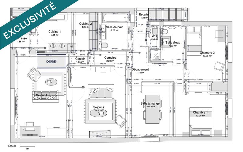 Maison - 105 m² - 5 pièces