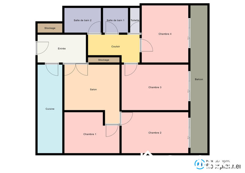 Chambre - 10 m² - 1 pièce