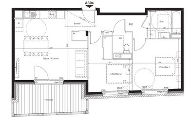 Appartement - 65 m² - 3 pièces