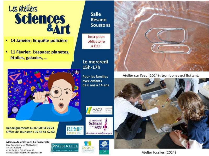 Ateliers Sciences et Arts pour les jeunes