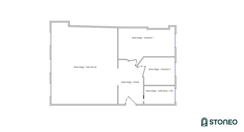 Appartement ancien - 63 m² - 3 pièces