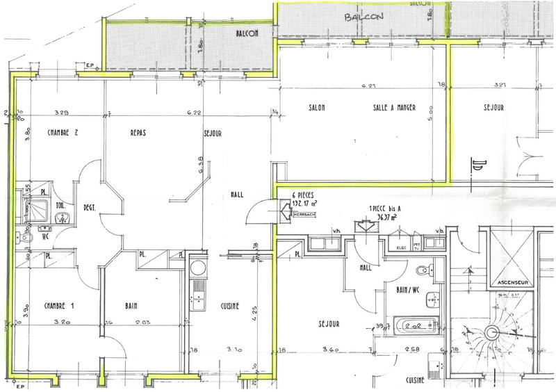 Appartement - 135 m² - 6 pièces