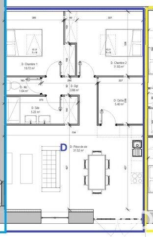 Maison - 70 m² - 3 pièces