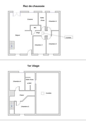 Maison - 110 m² - 6 pièces