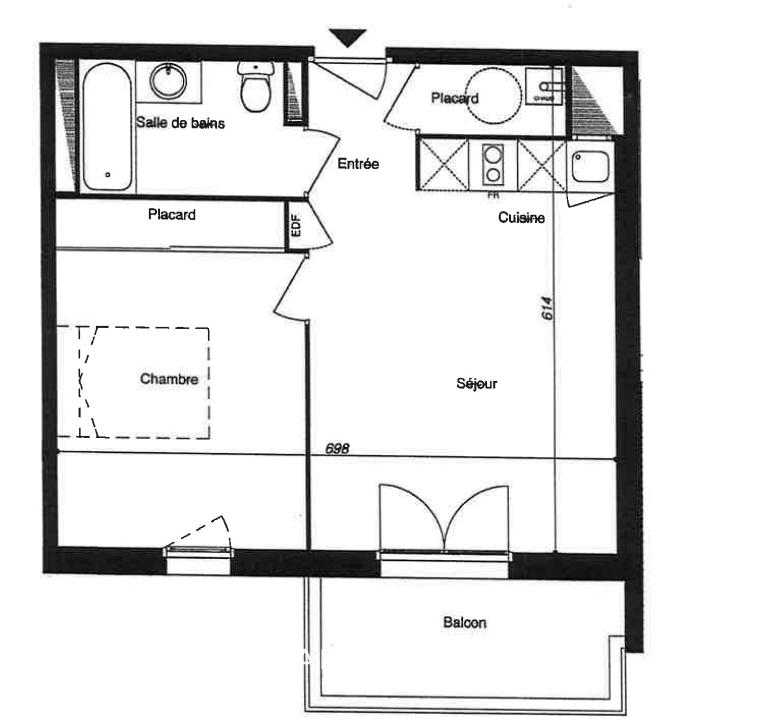 Appartement - 40 m² - 2 pièces