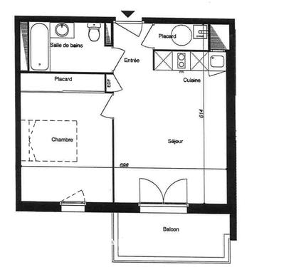 Appartement - 40 m² - 2 pièces