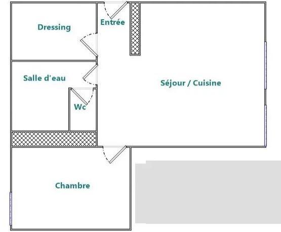 Appartement - 47 m² - 2 pièces