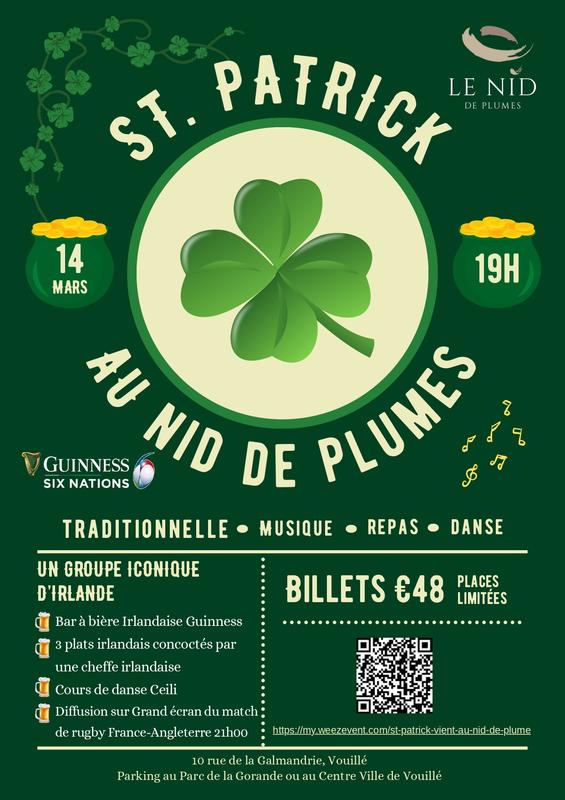 Soirée Saint-Patrick au Nid de Plumes