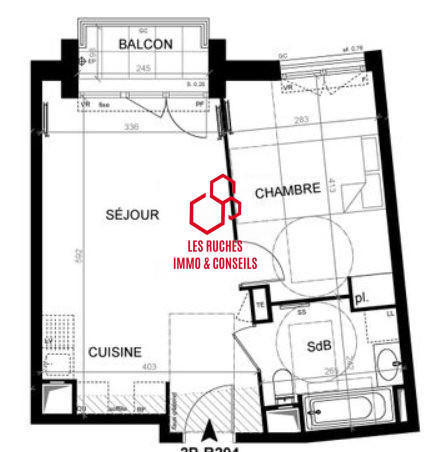 Appartement - 40 m² - 2 pièces