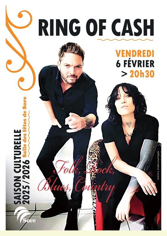 "Ring of cash" Rock, folk, country : saison culturelle Sore