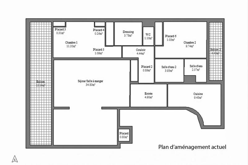 Appartement - 91 m² - 4 pièces