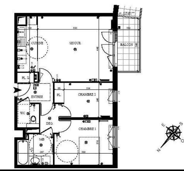 Appartement - 63 m² - 3 pièces