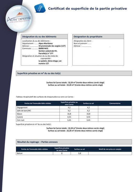 Studio - 32 m² - 1 pièce