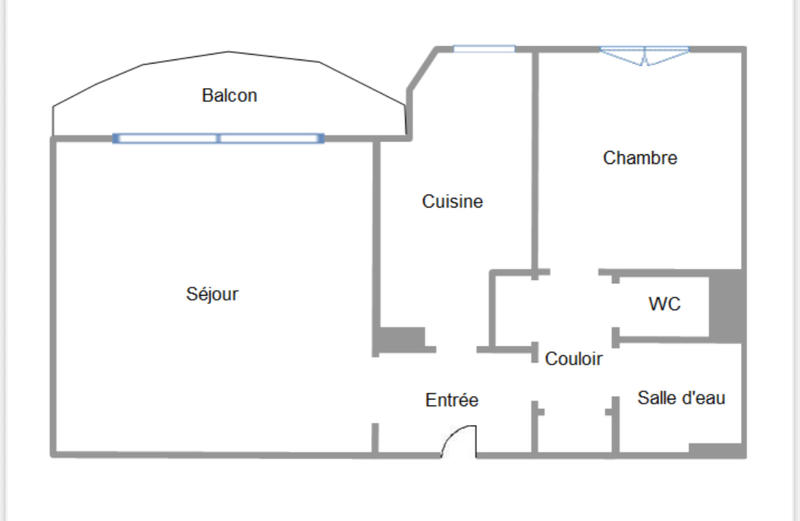 Appartement - 51 m² - 2 pièces