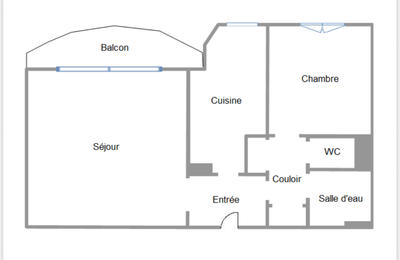 Appartement - 51 m² - 2 pièces