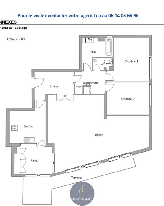 Appartement - 101 m² - 3 pièces