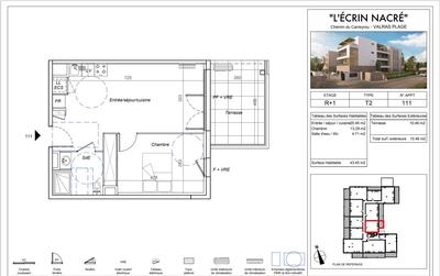 Appartement - 43 m² - 2 pièces
