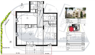 Appartement - 65 m² - 3 pièces