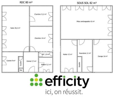 Maison - 79 m² - 3 pièces