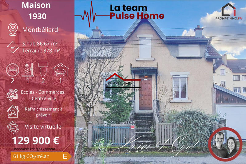 Maison - 87 m² - 5 pièces