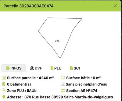 Terrain constructible - 4 240 m²