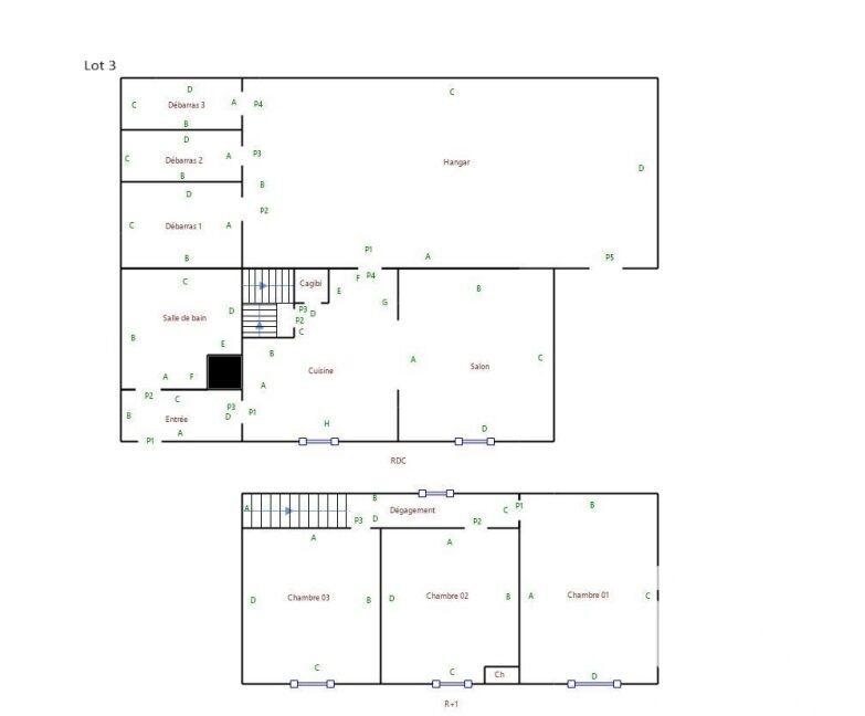 Maison de ville - 63 m² - 4 pièces