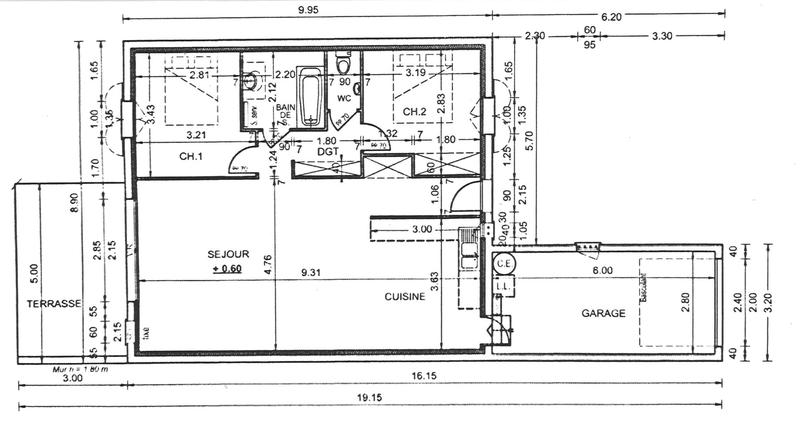 Maison - 75 m² - 3 pièces