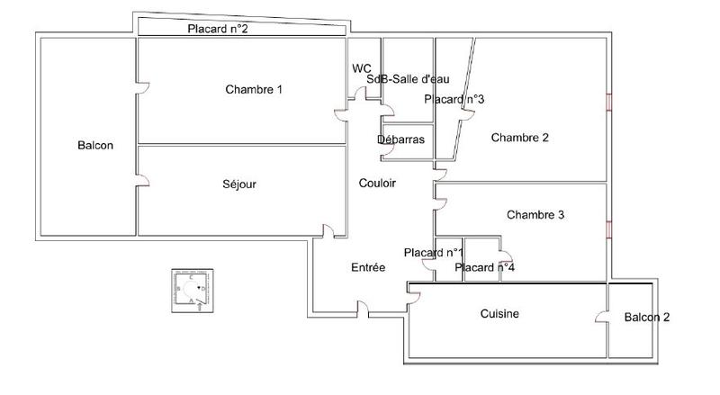 Appartement - 90 m² - 4 pièces