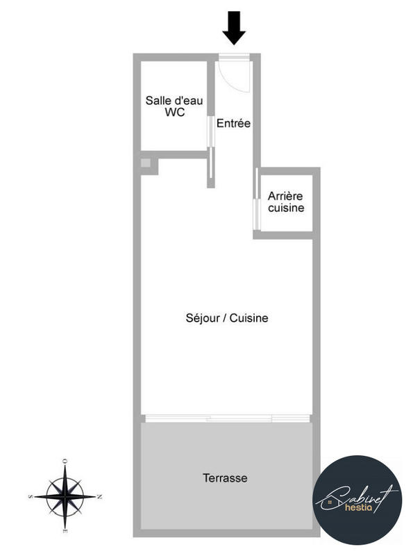 Appartement - 33 m² - 1 pièce