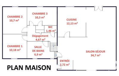 Maison - 105 m² - 5 pièces