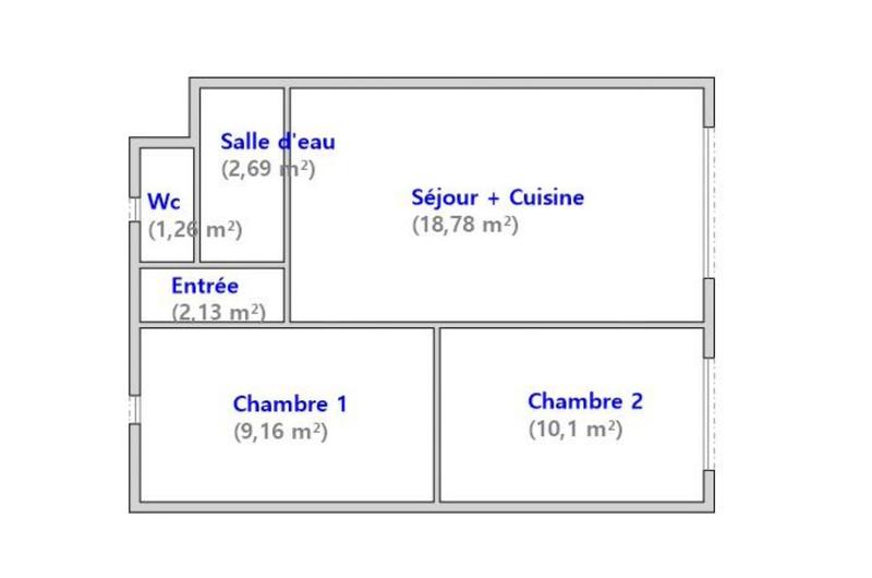 Appartement - 46 m² - 3 pièces