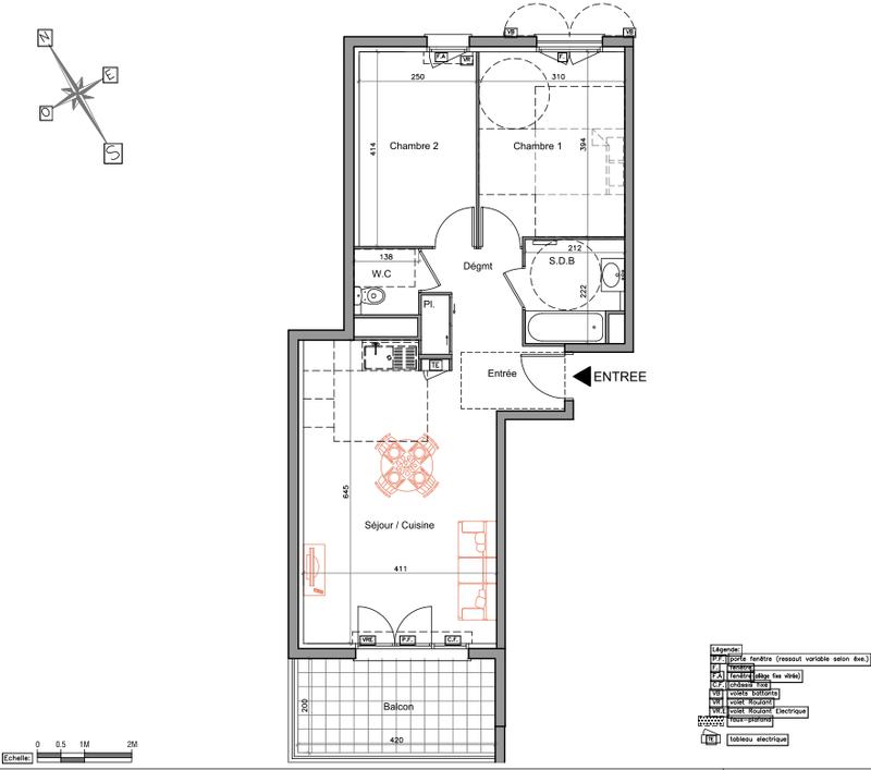 Appartement - 61 m² - 3 pièces