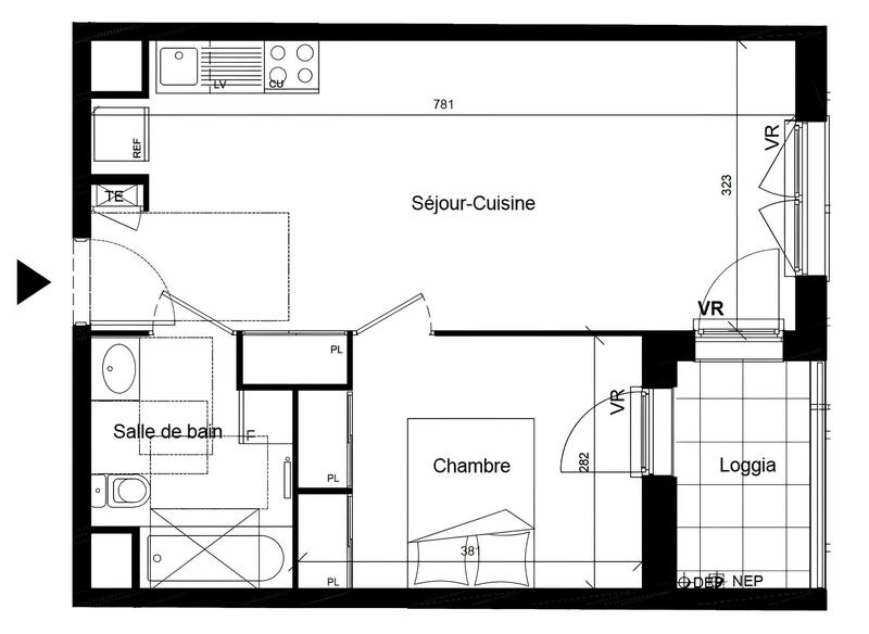 Appartement - 41 m² - 2 pièces