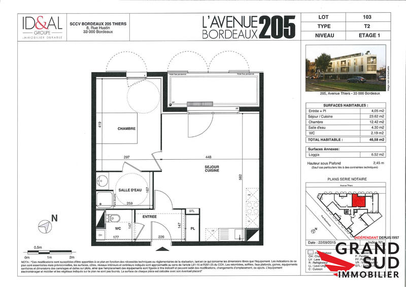 Appartement - 47 m² - 2 pièces