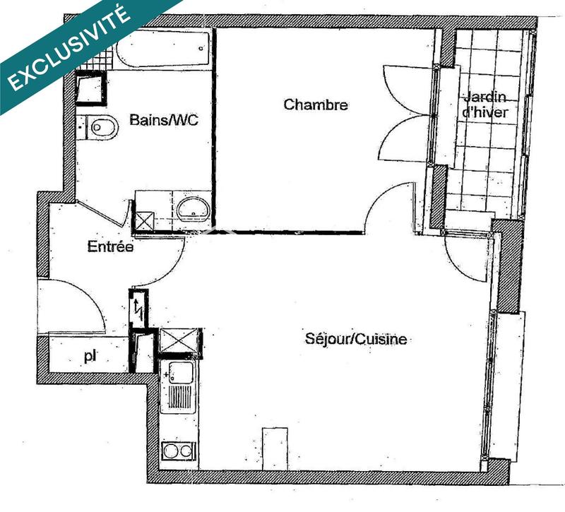 Appartement - 42 m² - 2 pièces