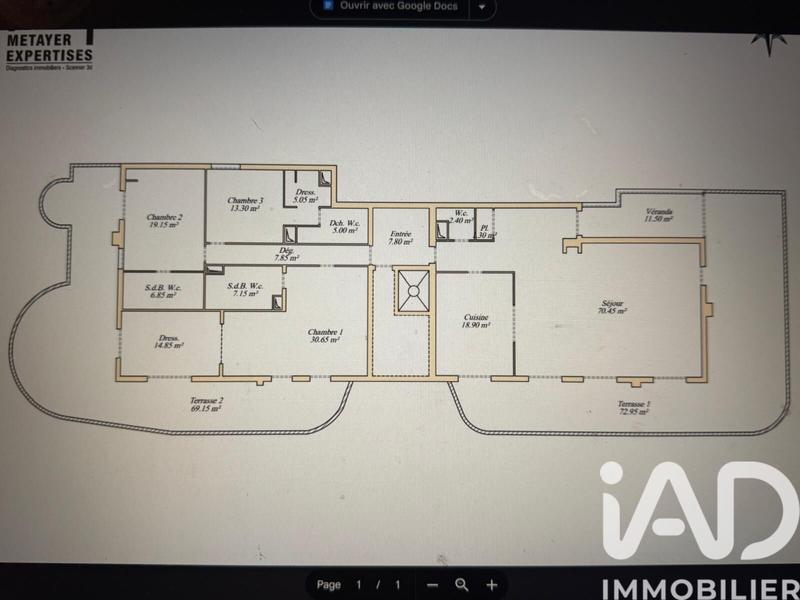 Appartement - 211 m² - 6 pièces