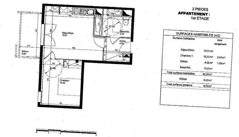 Appartement - 42 m² - 2 pièces