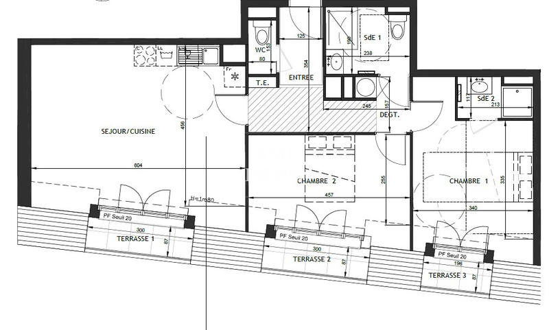 Appartement - 68 m² - 3 pièces