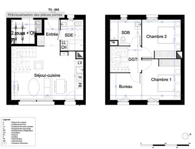 Maison - 65 m² - 4 pièces