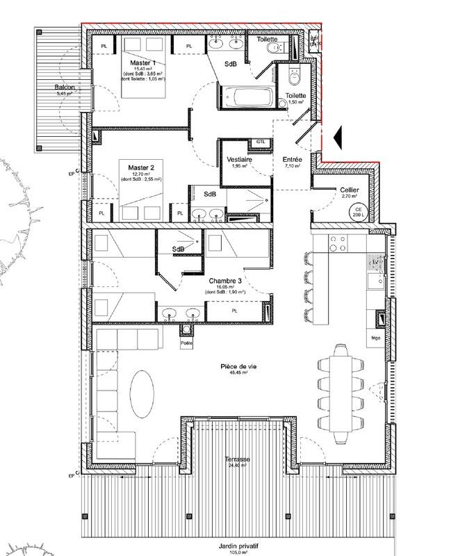 Appartement - 103 m² - 4 pièces