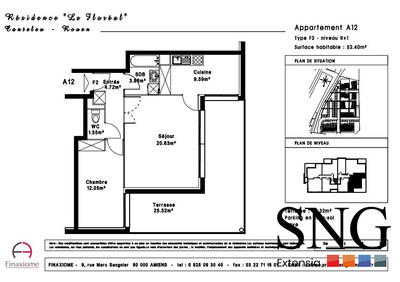 Appartement - 51 m² - 2 pièces