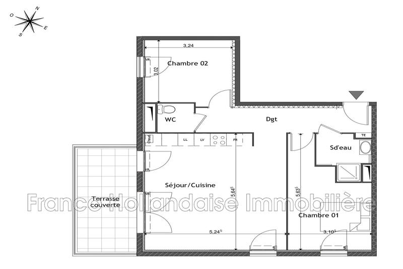 Appartement - 66 m² - 3 pièces