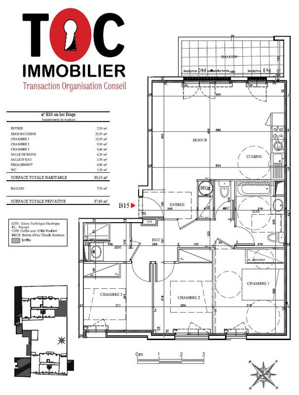 Appartement - 79 m² - 4 pièces