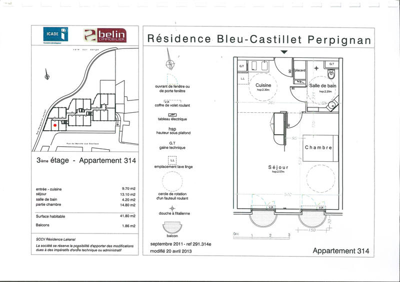 Appartement - 40 m² - 2 pièces
